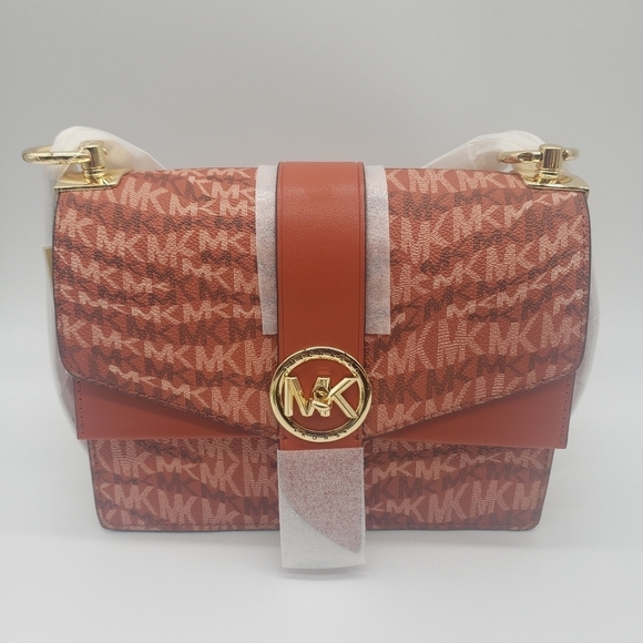 1493- MICHAEL KORS Greenwich Small Animal Print Logo Crossbody Bag NWT - Picture 2 of 8